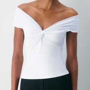 Aritzia Contour Twist Off‎ the Shoulder Top NWT